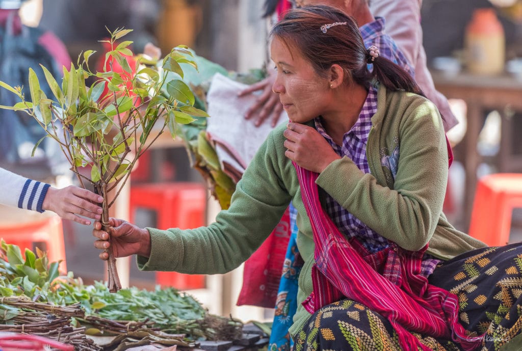 marché de Mine Tauk au bord de Inle