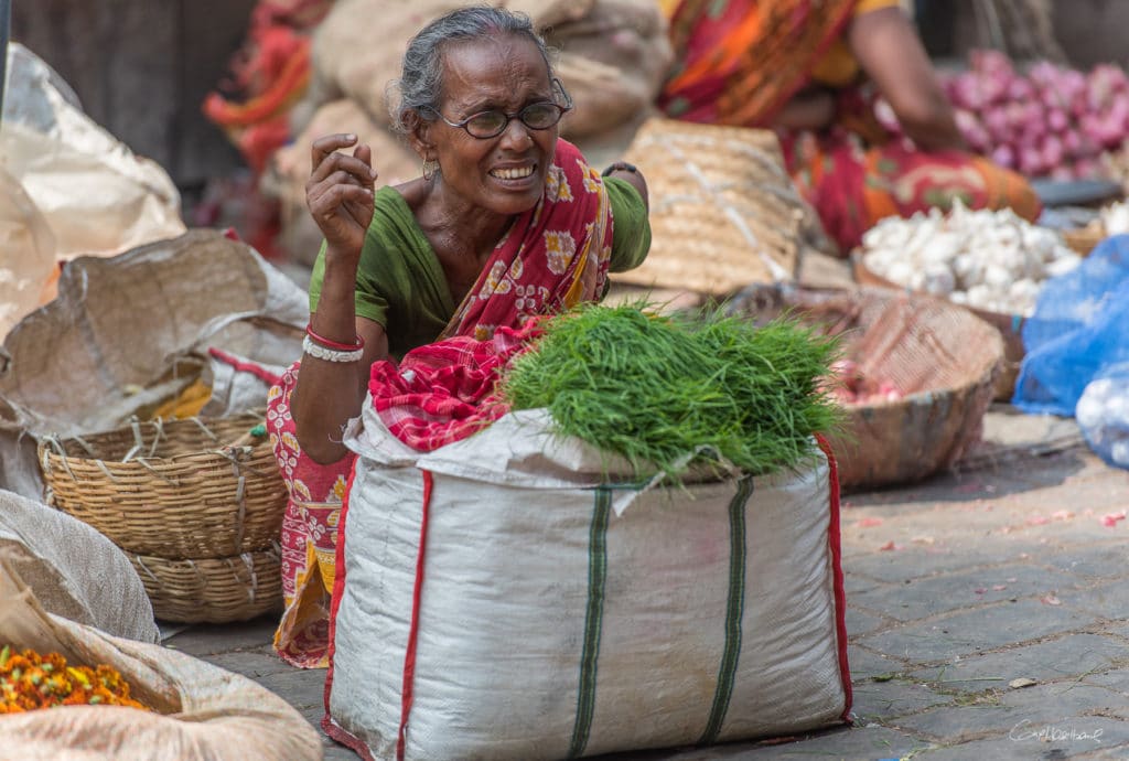 Flower market Calcutta Inde