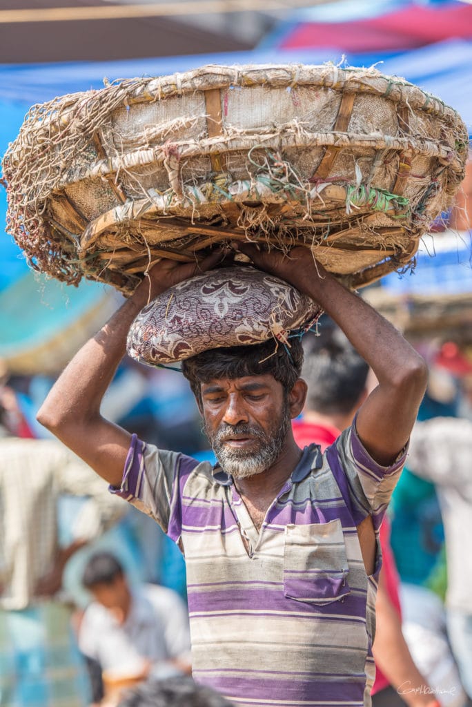 Porteur Mechua Market Calcutta Inde