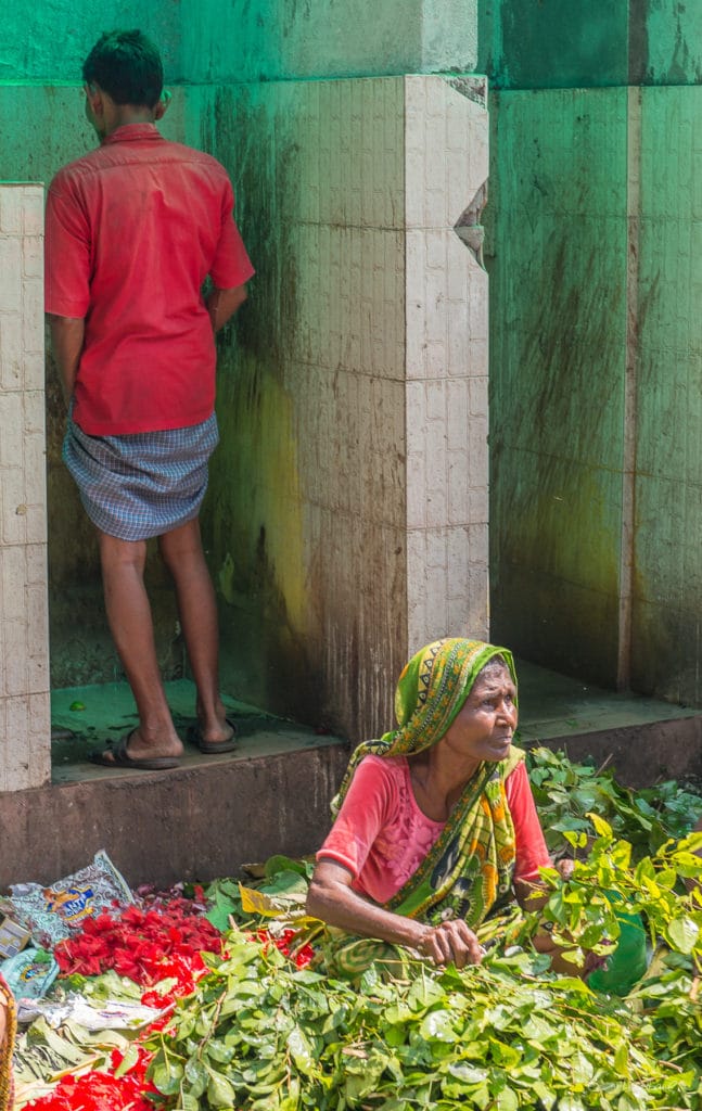 Flower market Calcutta Inde
