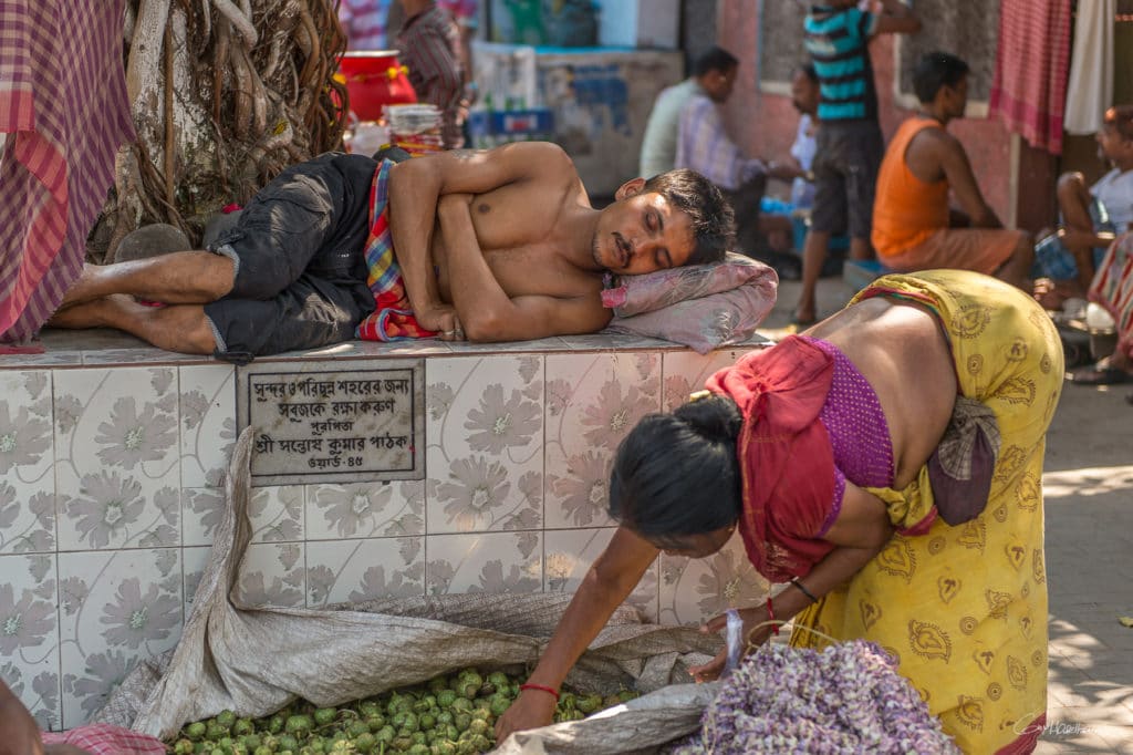 Flower market Calcutta Inde